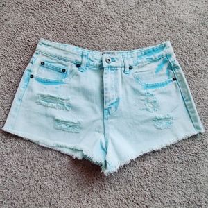 90's Vintage 🔥 The Original Jesse Jeans Distressed Denim Acid Wash Shorts